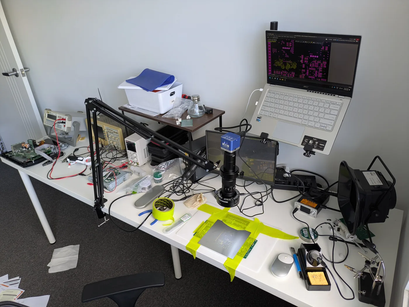 Benchtop assembly with Altium layout, stencil & inspection tools