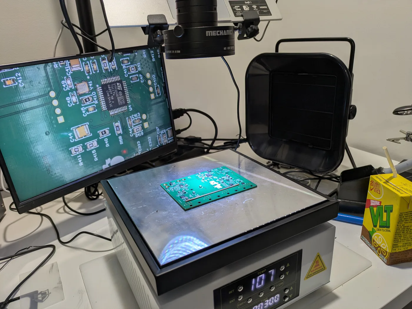 Reflowed SMD power stage and MOSFET layout details